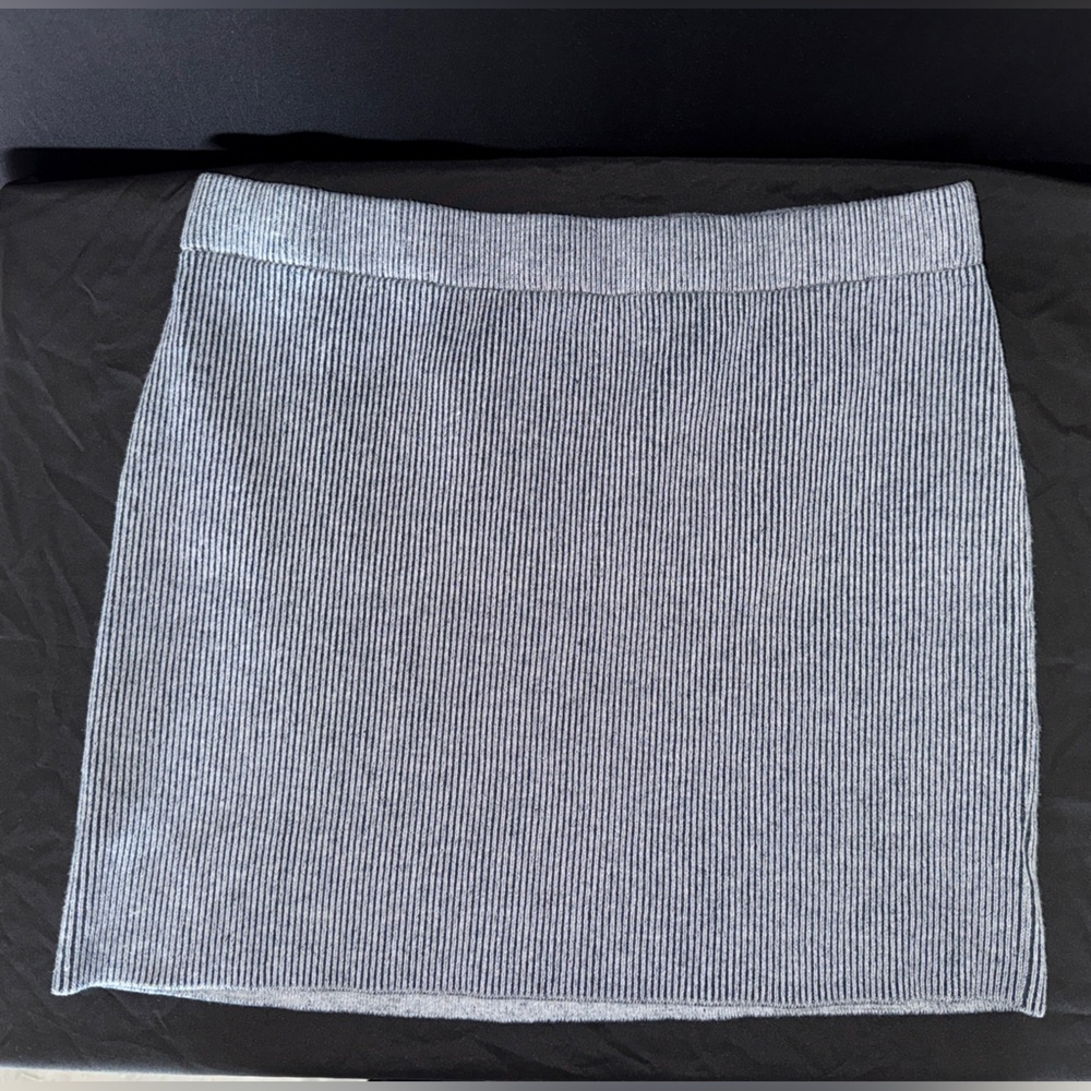 Wild Fable Gray Striped Mini Skirt